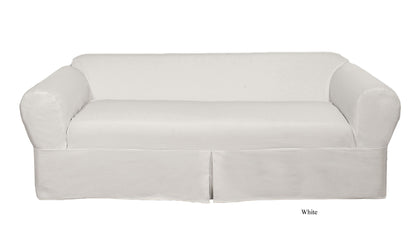 Twill Two-Piece Loveseat Slipcover