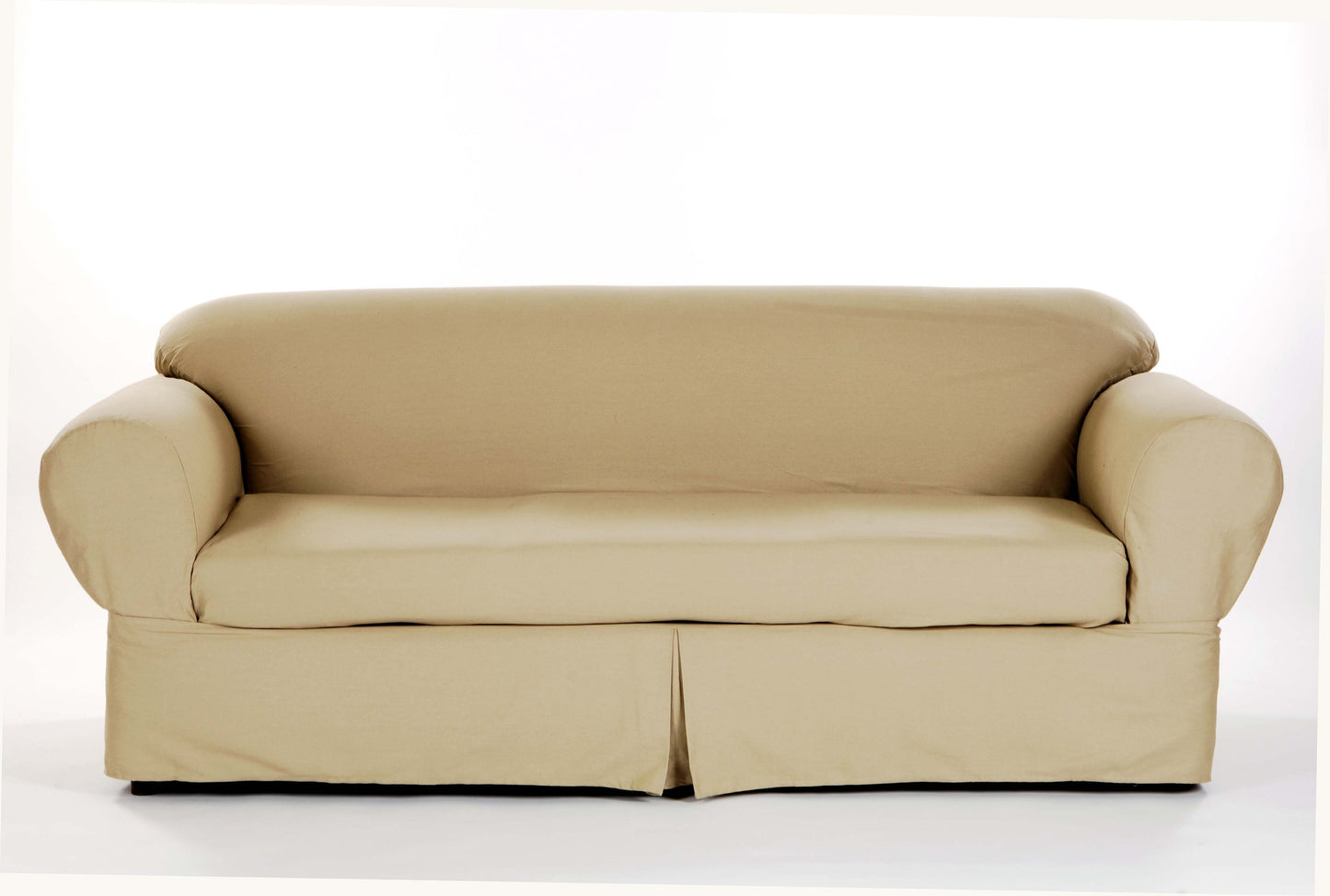 Twill Two-Piece Loveseat Slipcover