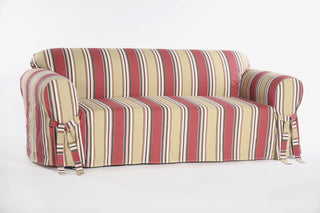 Classic Stripe one piece Loveseat slipcover