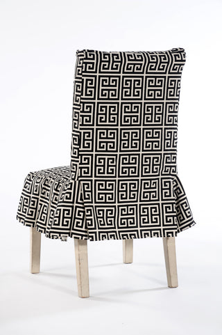 Roman Key Dining Chair Slipcover